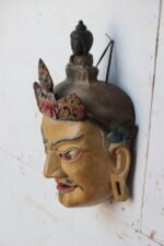 Odisha Folk Dance Antique Wooden Mask Wall Decor - Image 3