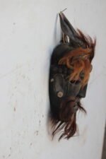 Handmade Wooden Hairy Jhakri Mask - Tribal Wall Hanging - Traditional Collectible Decor - Image 2