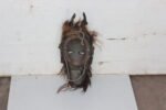 Handmade Wooden Hairy Jhakri Mask - Tribal Wall Hanging - Traditional Collectible Decor - Image 3