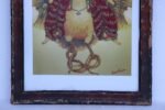Old Original Ravi Varma Cotton Work Print Vishnu Laxmi Saraswati Garud Vahanam - Image 4