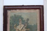 Photo Frame Old Original Ravi Varma Print CottonWork Saraswati with Frame - Image 2