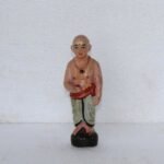 Terracotta Pandit Figurine – Vintage Clay Priest Statue, Home Decor