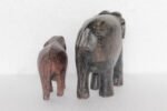 Wooden Statue Figure Vintage Style New Elephant Pair Home Decor - Image 4