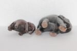 Wooden Statue Figure Vintage Style New Elephant Pair Home Decor - Image 5