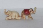 Handmade Bone Elephant Pair Figurines – Vintage Style Animal Statues, Good Luck Decor - Image 2