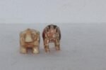 Handmade Bone Elephant Pair Figurines – Vintage Style Animal Statues, Good Luck Decor - Image 3