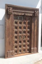 Traditional Carving Door With Frame - Image 5