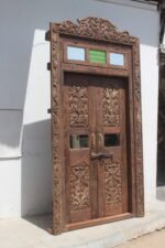 Traditional Carving Door With Frame - Image 5