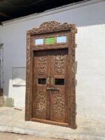 Traditional Carving Door With Frame - Image 11