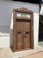 Traditional Carving Door With Frame - Image 12
