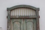 7.8 feet Elegant Antique Anglo-Indian Painted Teakwood Door and Frame - Image 2