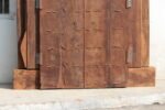 7.2 feet Large Traditional Flower Carved Teak wood Door | Antique Carving Door With Frame - Image 11