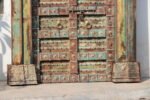 Distressed Antique Indian Teak Door and Frame - Image 4