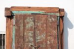 Distressed Antique Indian Teak Door and Frame - Image 8