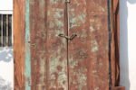 Distressed Antique Indian Teak Door and Frame - Image 9