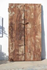 7.7 Feet large Old Door With Grill Gates | Antique Rajasthani Door - Image 9