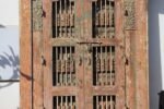 7.7 Feet large Old Door With Grill Gates | Antique Rajasthani Door - Image 6