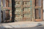 7.6 Feet large Old Door With Grill Gates | Antique Rajasthani Door - Image 10