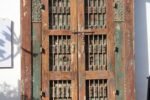 7.6 Feet large Old Door With Grill Gates | Antique Rajasthani Door - Image 6
