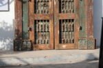 7.6 Feet large Old Door With Grill Gates | Antique Rajasthani Door - Image 7
