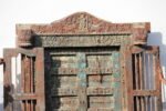 7.6 Feet large Old Door With Grill Gates | Antique Rajasthani Door - Image 8