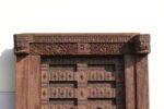 7 feet Large Traditional Flower Carved Teak wood Door | Carving Door With Frame - Image 2