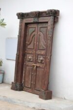Teak Wood Carved Traditional Door - Image 2