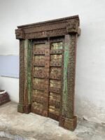 Traditional Antique Doors with Metal Accessories - Image 4