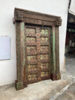 Traditional Antique Doors with Metal Accessories - Image 6