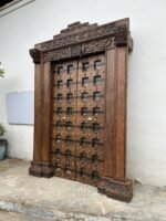 Traditional Hand Carved Wooden Vintage Door – Antique Finish | Rustic Architectural Salvage - Image 5