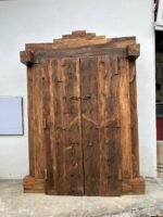 Traditional Hand Carved Wooden Vintage Door – Antique Finish | Rustic Architectural Salvage - Image 6