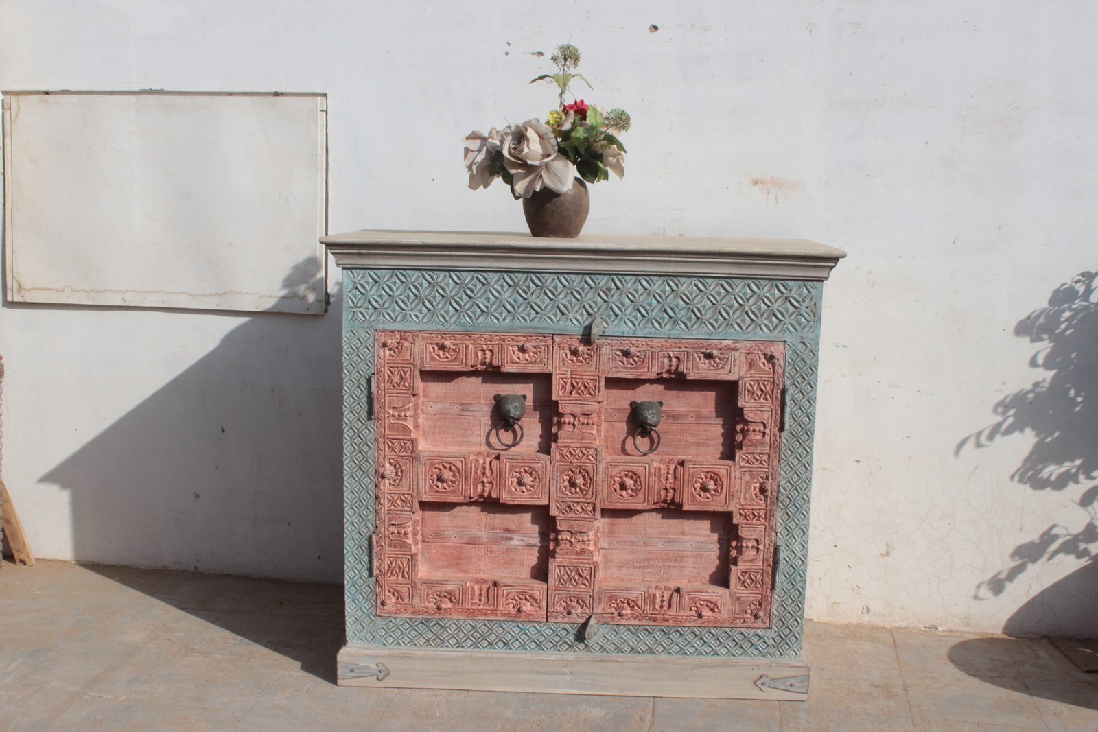 P-532-1-scaled-1.jpg Classic Antique Wooden Sideboard - Handcrafted Vintage Storage Solution - Image 1