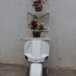 New White Scooter Bar Counter