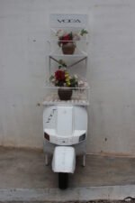 New White Scooter Bar Counter