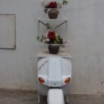 New White Scooter Bar Counter