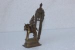 Brass Man Horse Statue 1900s Old Vintage Rare Home Decor Collectible - Image 2
