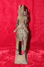 1900S OLD VINTAGE BRASS STATUE HORSE RIDING STALLION ANTIQUE COLLECTIBLE - Image 6