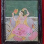 Photo Frame 1900s Old Vintage Rare Paper Painting Collectible