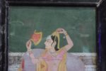 Photo Frame 1900s Old Vintage Rare Paper Painting Collectible - Image 2