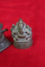 Brass Krishna & Ganesha Statue 1900s Old Vintage Antique Home Decor - Image 2