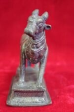 Brass Nandi Statue 1900s Old Vintage Antique Home Decor Collectible - Image 7
