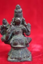 Brass Vishnu Laxmi Statue 1900s Old Vintage Home Decor Collectible Figure - Image 5