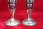 Vintage Metal & Glass Vase Stand Pair – Gothic Halloween Home Decor - Image 3
