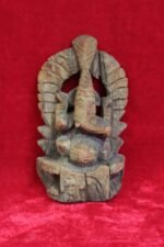 Wooden Carved Ganesha Panel Old Vintage Antique Home Decor Collectible