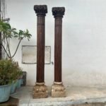 Pair of 8.1 feet Indian Columns with Stone Base – Your Home Furniture Store - Image 8