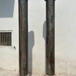 7.7 feet Teak Wood Antique Columns | Pair of Indian Pillars - Your Home Furniture Store - Image 3