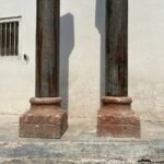 7.7 feet Teak Wood Antique Columns | Pair of Indian Pillars - Your Home Furniture Store - Image 4
