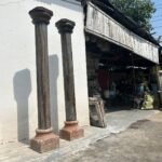 7.7 feet Teak Wood Antique Columns | Pair of Indian Pillars - Your Home Furniture Store - Image 6