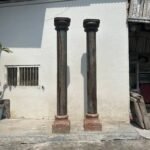 7.7 feet Teak Wood Antique Columns | Pair of Indian Pillars - Your Home Furniture Store - Image 7