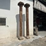 7.9 feet Wooden Antique Columns | Pair of Indian Pillars – Your Home Furniture Store - Image 10